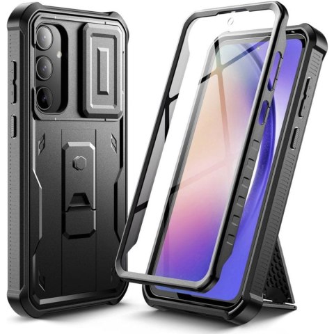 Tech-Protect Etui do Samsung Galaxy A55 5G obudowa Kevlar Case Cover 360 z ochroną ekranu i aparatu Slide czarne