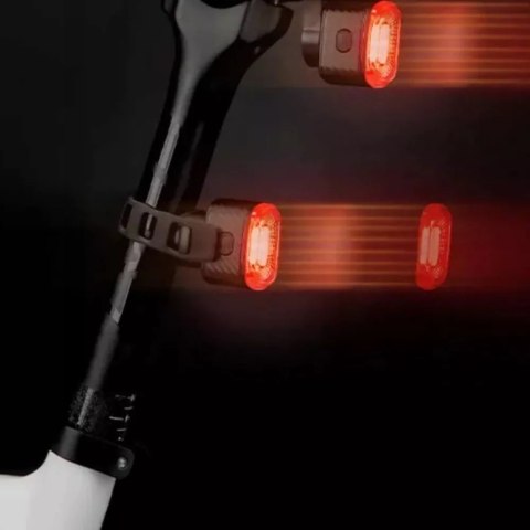 RockBros Lampka rowerowa tylna Rockbros Q2S LED z inteligentnym systemem stop + kabel USB-C - USB-A - czarna RockBros Lampka rowerowa tylna Rockbros Q2S LED z inteligentnym systemem stop + kabel USB-C - USB-A - czarna