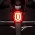 RockBros Lampka rowerowa tylna Rockbros Q2S LED z inteligentnym systemem stop + kabel USB-C - USB-A - czarna
