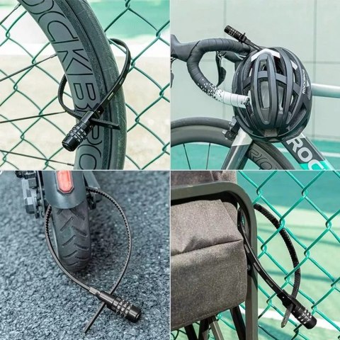 RockBros Zapięcie rowerowe Rockbros 3240001001 na szyfr 0,5m - czarne RockBros Zapięcie rowerowe Rockbros 3240001001 na szyfr 0,5m - czarne