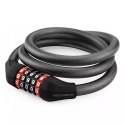 RockBros Zapięcie rowerowe Rockbros RKS507-1BK na szyfr 1,8m - czarne