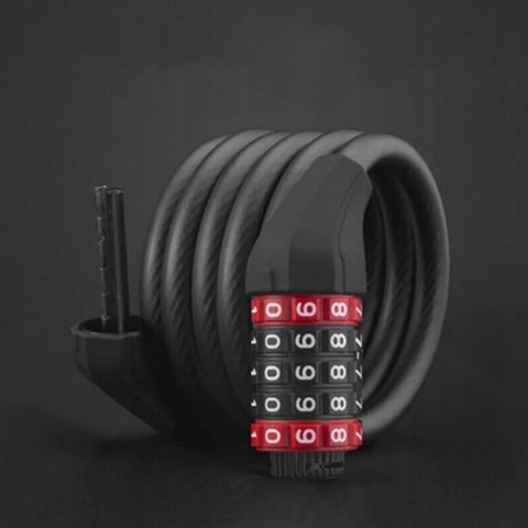 RockBros Zapięcie rowerowe Rockbros RKS507-1BK na szyfr 1,8m - czarne RockBros Zapięcie rowerowe Rockbros RKS507-1BK na szyfr 1,8m - czarne