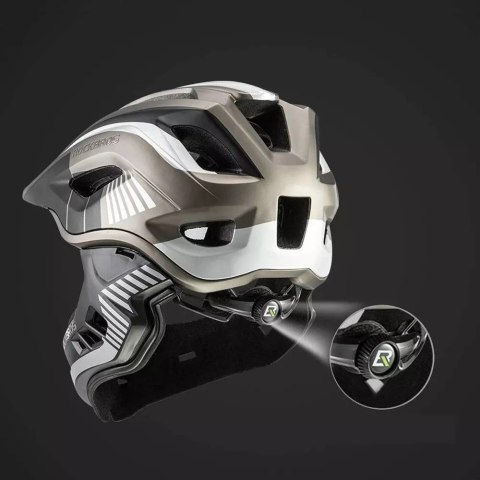 RockBros Kask rowerowy dziecięcy z odpinaną szczęką Rockbros TT-32SBTG-M rozmiar M - szary RockBros Kask rowerowy dziecięcy z odpinaną szczęką Rockbros TT-32SBTG-M rozmiar M - szary