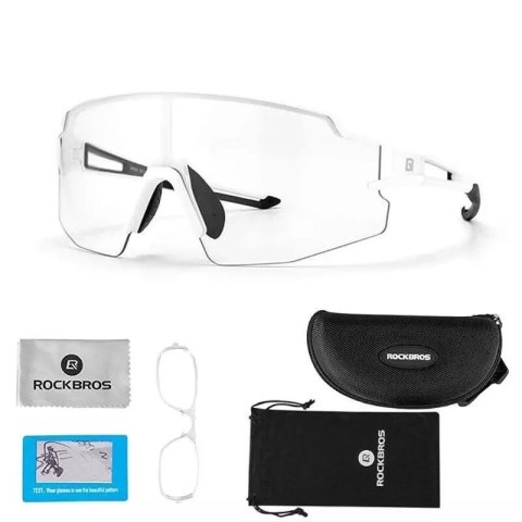RockBros Okulary rowerowe Rockbros 10172 fotochromowe UV400 - białe RockBros Okulary rowerowe Rockbros 10172 fotochromowe UV400 - białe