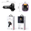 Yesido Transmiter samochodowy Bluetooth 5.0 FM Szybka Ładowarka 43W 2x USB QC 3.0 + USB-C PD Micro SD Yesido do samochodu czarny