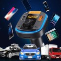 Yesido Transmiter samochodowy Bluetooth 5.0 FM Szybka Ładowarka 43W 2x USB QC 3.0 + USB-C PD Micro SD Yesido do samochodu czarny