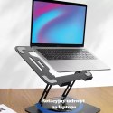 Awei Uchwyt biurkowy X46 rotacyjny na laptopa 16" czarny