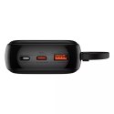Baseus Powerbank Baseus Qpow Pro+ 20000mAh 22.5W z wbudowanym kablem USB-C i wyświetlaczem - czarny