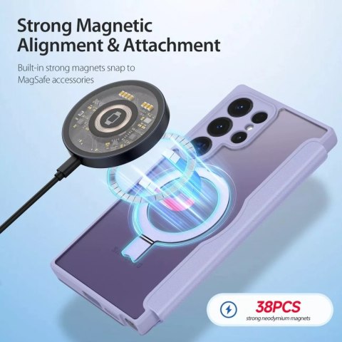 Dux Ducis Etui Dux Ducis Skin X Pro z klapką i magnetycznym ringiem na Samsung S24 Ultra - fioletowe Dux Ducis Etui Dux Ducis Skin X Pro z klapką i magnetycznym ringiem na Samsung S24 Ultra - fioletowe
