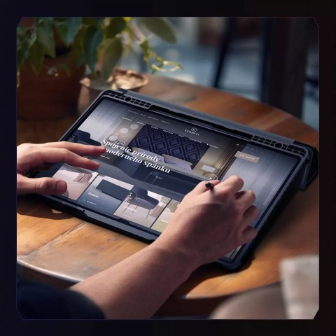 Nillkin Etui Nillkin Bumper Leather Case Pro do Samsung Galaxy Tab S9 Ultra - czarne Nillkin Etui Nillkin Bumper Leather Case Pro do Samsung Galaxy Tab S9 Ultra - czarne