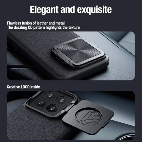 Nillkin Etui Nillkin CamShield Prop Leather Magnetic Case na Xiaomi 14 Pro - czarne Nillkin Etui Nillkin CamShield Prop Leather Magnetic Case na Xiaomi 14 Pro - czarne