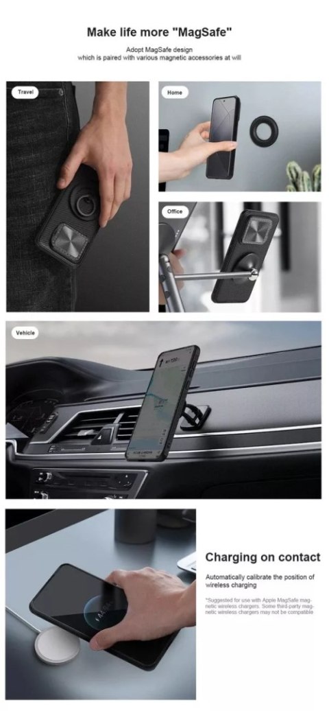 Nillkin Etui Nillkin CamShield Prop Magnetic Case na Xiaomi 14 Pro - czarne Nillkin Etui Nillkin CamShield Prop Magnetic Case na Xiaomi 14 Pro - czarne
