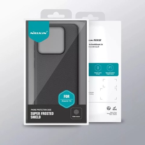Nillkin Wzmocnione etui Nillkin Super Frosted Shield Pro do Xiaomi 14 - czarny Nillkin Wzmocnione etui Nillkin Super Frosted Shield Pro do Xiaomi 14 - czarny
