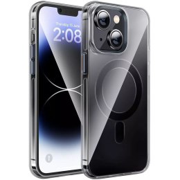 Hoco Etui Hoco futerał kompatybilny z MagSafe AS3 do Apple iPhone 15 Plus czarny transparentny