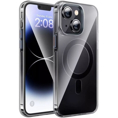 Hoco Etui Hoco futerał kompatybilny z MagSafe AS3 do Apple iPhone 15 Plus czarny transparentny Hoco Etui Hoco futerał kompatybilny z MagSafe AS3 do Apple iPhone 15 Plus czarny transparentny