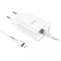 Hoco Ładowarka sieciowa HOCO Typ C + kabel Typ C do Lightning PD 20W N14 biała