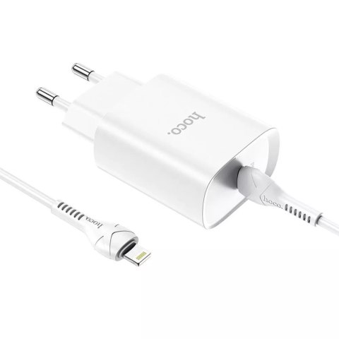 Hoco Ładowarka sieciowa HOCO Typ C + kabel Typ C do Lightning PD 20W N14 biała Hoco Ładowarka sieciowa HOCO Typ C + kabel Typ C do Lightning PD 20W N14 biała