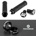 RockBros Chwyty gripy rowerowe rączki do kierownicy roweru ergonomiczne na rower Rockbros 2018-14ABK Czarne [2szt]