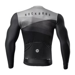 RockBros Koszulka kolarska Rockbros 15120009005 z długim rękawem wiosna/lato XXL - czarna