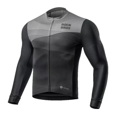 RockBros Koszulka kolarska Rockbros 15120009005 z długim rękawem wiosna/lato XXL - czarna RockBros Koszulka kolarska Rockbros 15120009005 z długim rękawem wiosna/lato XXL - czarna