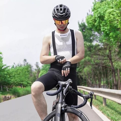 RockBros Spodenki rowerowe Rockbros RK20023XL krótkie na szelkach z wkładką XXXL - czarne RockBros Spodenki rowerowe Rockbros RK20023XL krótkie na szelkach z wkładką XXXL - czarne