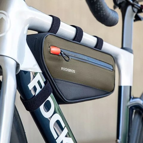 RockBros Torba Rockbros 30120079001 rowerowa na ramę 1,7 l - zielono-czarna RockBros Torba Rockbros 30120079001 rowerowa na ramę 1,7 l - zielono-czarna