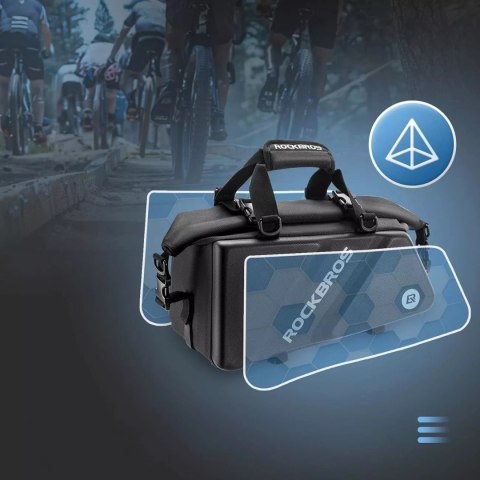 RockBros Torba Rockbros 30140090001 rowerowa na bagażnik 11,6l - czarna RockBros Torba Rockbros 30140090001 rowerowa na bagażnik 11,6l - czarna