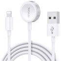 Yesido Kabel USB do ładowania 2w1 ładowarka indukcyjna magnetyczna do Apple Watch Przewód do iPhone Lightning Yesido CA70 2.4A 1.2m Bia