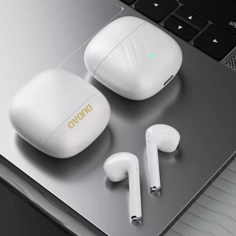 Dudao Słuchawki Dudao U14+ bezprzewodowe douszne TWS Bluetooth 5.3 - białe Dudao Słuchawki Dudao U14+ bezprzewodowe douszne TWS Bluetooth 5.3 - białe