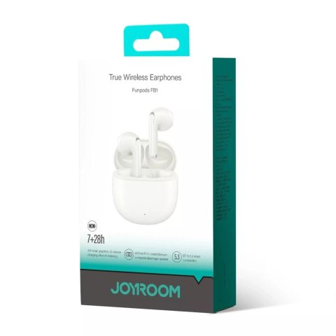 Joyroom Słuchawki bezprzewodowe TWS Joyroom Funpods Series JR-FB1 Bluetooth 5.3 - beżowe Joyroom Słuchawki bezprzewodowe TWS Joyroom Funpods Series JR-FB1 Bluetooth 5.3 - beżowe