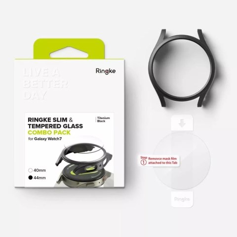 Ringke Etui ze szkłem Ringke Slim & Tempered Glass do Samsung Galaxy Watch 7 (44 mm) Titanium Black Ringke Etui ze szkłem Ringke Slim & Tempered Glass do Samsung Galaxy Watch 7 (44 mm) Titanium Black