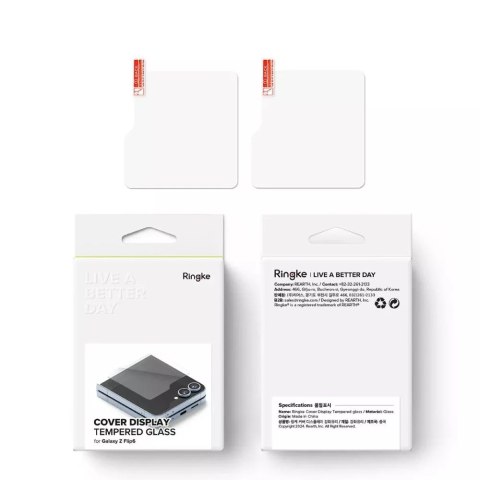 Ringke Szkło hartowane Ringke Cover Display 2-pack do Samsung Galaxy Z Flip 6 Clear Ringke Szkło hartowane Ringke Cover Display 2-pack do Samsung Galaxy Z Flip 6 Clear