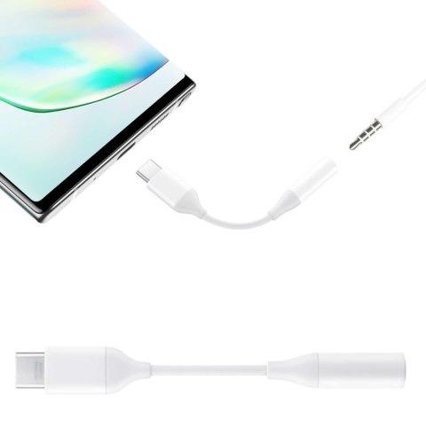 Samsung Adapter Samsung EE-UC10JUWEGUS przełączka przejściówka Audio USB-C do JACK 3,5MM Oryginalny Biały Samsung Adapter Samsung EE-UC10JUWEGUS przełączka przejściówka Audio USB-C do JACK 3,5MM Oryginalny Biały
