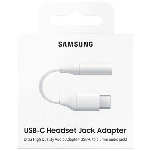 Samsung Adapter Samsung EE-UC10JUWEGUS przełączka przejściówka Audio USB-C do JACK 3,5MM Oryginalny Biały Samsung Adapter Samsung EE-UC10JUWEGUS przełączka przejściówka Audio USB-C do JACK 3,5MM Oryginalny Biały