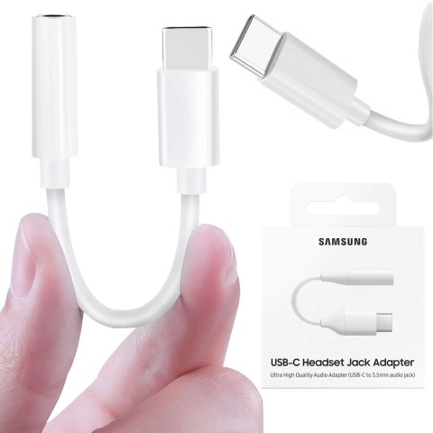 Samsung Adapter Samsung EE-UC10JUWEGUS przełączka przejściówka Audio USB-C do JACK 3,5MM Oryginalny Biały Samsung Adapter Samsung EE-UC10JUWEGUS przełączka przejściówka Audio USB-C do JACK 3,5MM Oryginalny Biały