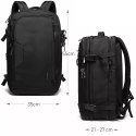 Bange Plecak wodoodporny Bange na laptopa 15.6" miejski podróżny rozszerzalny 55 x 35 x 21-27 cm do samolotu męski damski + kłódka szy