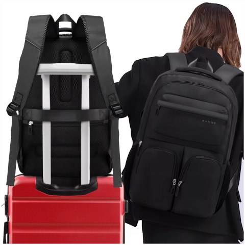 Bange Plecak wodoodporny Bange torba na laptopa 15.6" do pracy szkoły samolotu 47x30,5x17 cm męski damski Bange Plecak wodoodporny Bange torba na laptopa 15.6" do pracy szkoły samolotu 47x30,5x17 cm męski damski