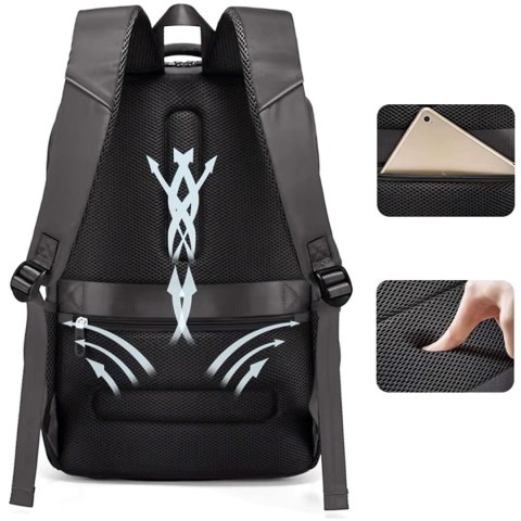 Bange Plecak wodoodporny Bange torba na laptopa 15.6" do pracy szkoły samolotu 47x30,5x17 cm męski damski Bange Plecak wodoodporny Bange torba na laptopa 15.6" do pracy szkoły samolotu 47x30,5x17 cm męski damski