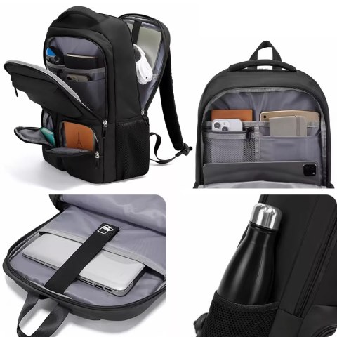 Bange Plecak wodoodporny Bange torba na laptopa 15.6" do pracy szkoły samolotu 47x30,5x17 cm męski damski Bange Plecak wodoodporny Bange torba na laptopa 15.6" do pracy szkoły samolotu 47x30,5x17 cm męski damski