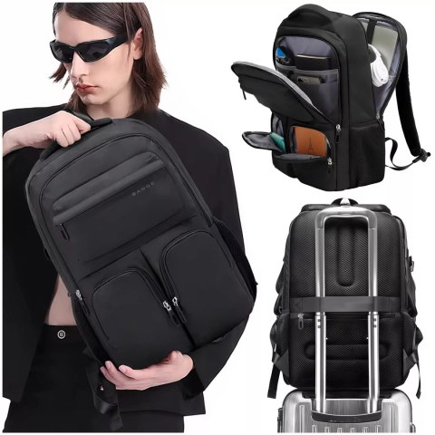 Bange Plecak wodoodporny Bange torba na laptopa 15.6" do pracy szkoły samolotu 47x30,5x17 cm męski damski Bange Plecak wodoodporny Bange torba na laptopa 15.6" do pracy szkoły samolotu 47x30,5x17 cm męski damski