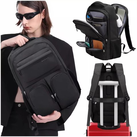 Bange Plecak wodoodporny Bange torba na laptopa 15.6" do pracy szkoły samolotu 47x30,5x17 cm męski damski Bange Plecak wodoodporny Bange torba na laptopa 15.6" do pracy szkoły samolotu 47x30,5x17 cm męski damski