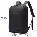 Bange Plecak wodoodporny Bange torba na laptopa 15.6" miejski podróżny 46x30x16 cm do pracy szkoły samolotu męski damski Czarny