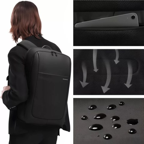 Bange Plecak wodoodporny Bange torba na laptopa 15.6" miejski podróżny 46x30x16 cm do pracy szkoły samolotu męski damski Czarny Bange Plecak wodoodporny Bange torba na laptopa 15.6" miejski podróżny 46x30x16 cm do pracy szkoły samolotu męski damski Czarny