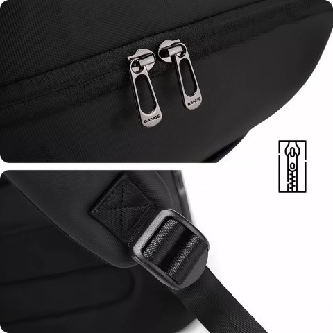 Bange Plecak wodoodporny Bange torba na laptopa 15.6" miejski podróżny 46x30x16 cm do pracy szkoły samolotu męski damski Czarny Bange Plecak wodoodporny Bange torba na laptopa 15.6" miejski podróżny 46x30x16 cm do pracy szkoły samolotu męski damski Czarny