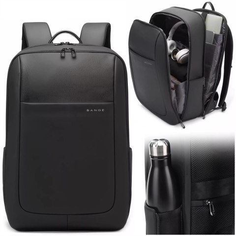 Bange Plecak wodoodporny Bange torba na laptopa 15.6" miejski podróżny 46x30x16 cm do pracy szkoły samolotu męski damski Czarny Bange Plecak wodoodporny Bange torba na laptopa 15.6" miejski podróżny 46x30x16 cm do pracy szkoły samolotu męski damski Czarny