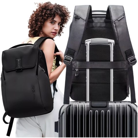 Bange Plecak wodoodporny Bange torba na laptopa 15.6" miejski podróżny 46x30x19 cm do pracy szkoły samolotu męski damski Czarny Bange Plecak wodoodporny Bange torba na laptopa 15.6" miejski podróżny 46x30x19 cm do pracy szkoły samolotu męski damski Czarny
