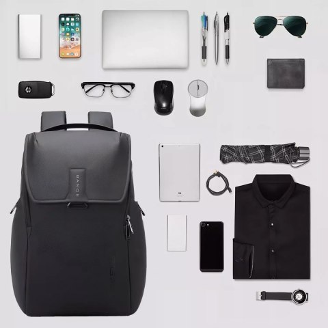 Bange Plecak wodoodporny Bange torba na laptopa 15.6" miejski podróżny 46x30x19 cm do pracy szkoły samolotu męski damski Czarny Bange Plecak wodoodporny Bange torba na laptopa 15.6" miejski podróżny 46x30x19 cm do pracy szkoły samolotu męski damski Czarny