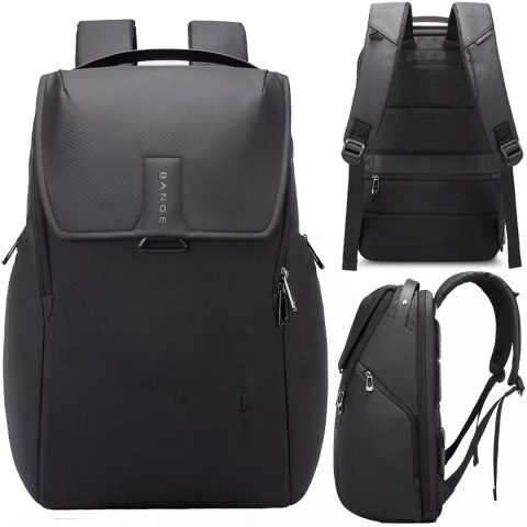Bange Plecak wodoodporny Bange torba na laptopa 15.6" miejski podróżny 46x30x19 cm do pracy szkoły samolotu męski damski Czarny Bange Plecak wodoodporny Bange torba na laptopa 15.6" miejski podróżny 46x30x19 cm do pracy szkoły samolotu męski damski Czarny