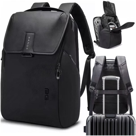 Bange Plecak wodoodporny Bange torba na laptopa 15.6" miejski podróżny 46x30x19 cm do pracy szkoły samolotu męski damski Czarny Bange Plecak wodoodporny Bange torba na laptopa 15.6" miejski podróżny 46x30x19 cm do pracy szkoły samolotu męski damski Czarny
