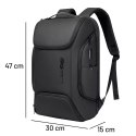 Bange Plecak wodoodporny Bange torba na laptopa 15.6" miejski podróżny 47x30x15 cm do pracy szkoły samolotu męski damski z gniazdem US